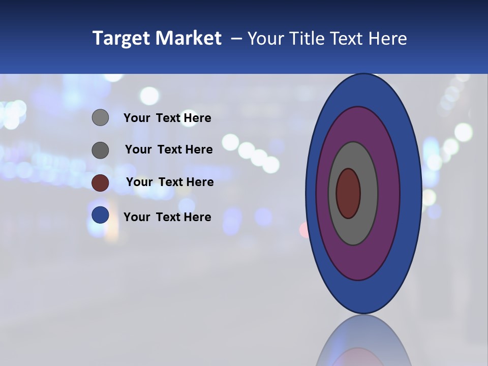 A Blurry Photo Of A City Street At Night PowerPoint Template