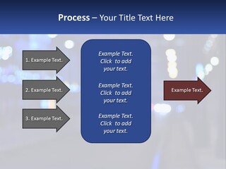 A Blurry Photo Of A City Street At Night PowerPoint Template