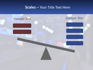 A Blurry Photo Of A City Street At Night PowerPoint Template
