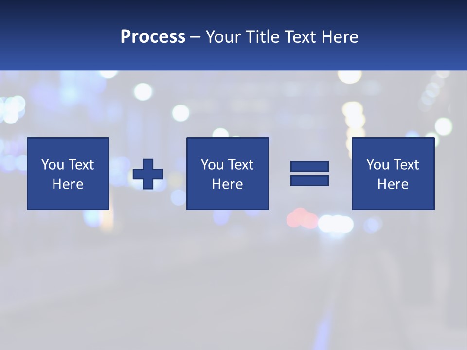 A Blurry Photo Of A City Street At Night PowerPoint Template