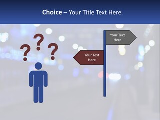 A Blurry Photo Of A City Street At Night PowerPoint Template