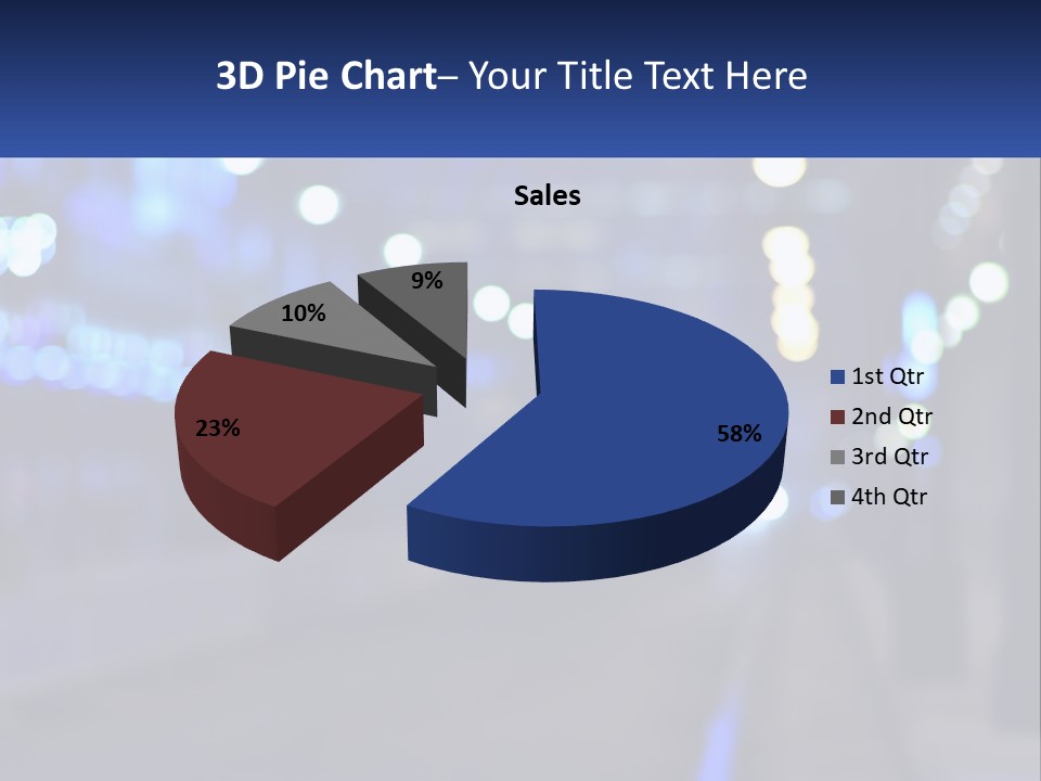 A Blurry Photo Of A City Street At Night PowerPoint Template