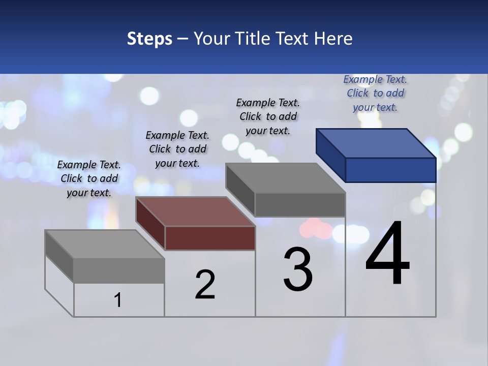 A Blurry Photo Of A City Street At Night PowerPoint Template