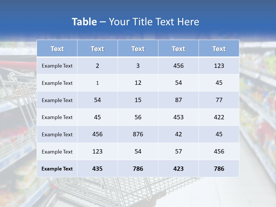 A Shopping Cart In A Grocery Store Aisle PowerPoint Template