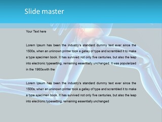 A Skeleton Running With A Red Ball In His Chest PowerPoint Template