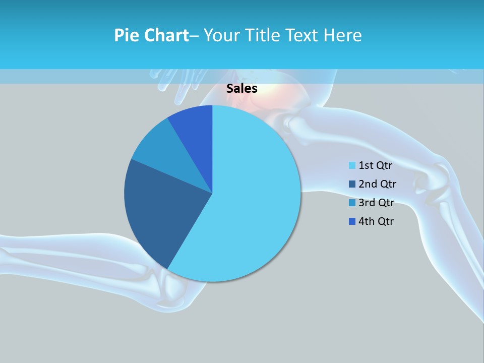 A Skeleton Running With A Red Ball In His Chest PowerPoint Template