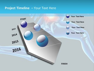 A Skeleton Running With A Red Ball In His Chest PowerPoint Template