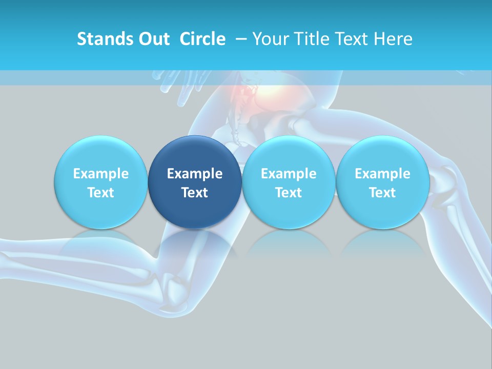 A Skeleton Running With A Red Ball In His Chest PowerPoint Template