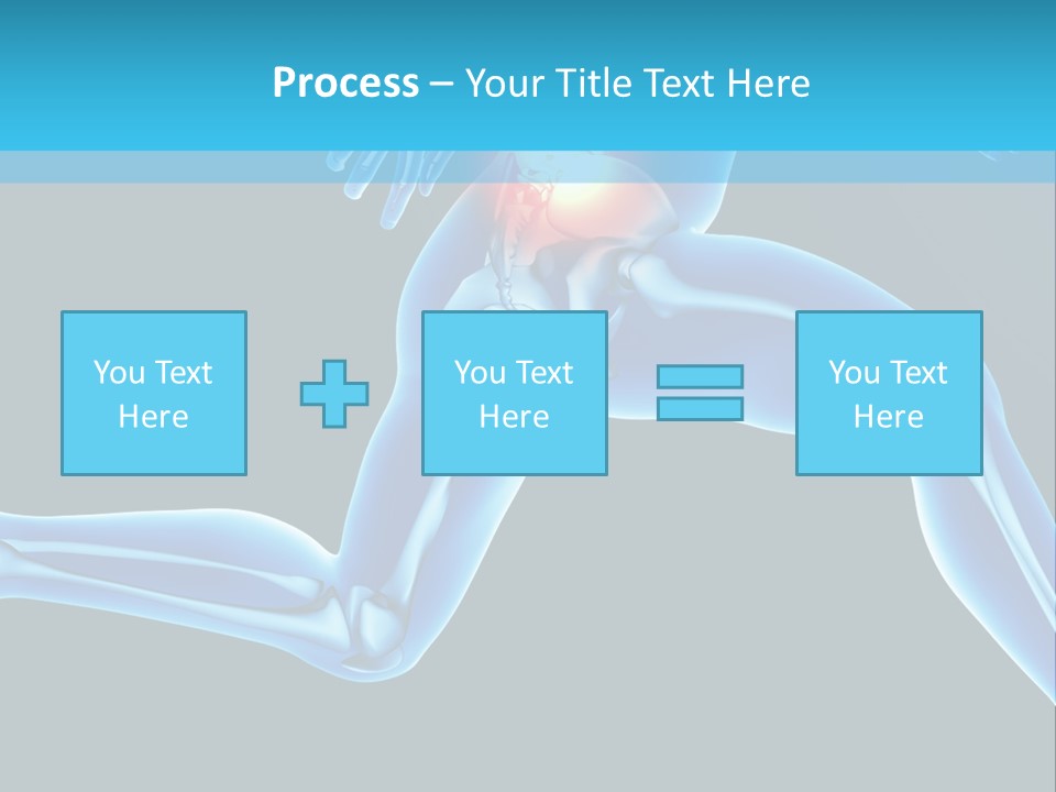 A Skeleton Running With A Red Ball In His Chest PowerPoint Template