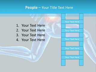 A Skeleton Running With A Red Ball In His Chest PowerPoint Template