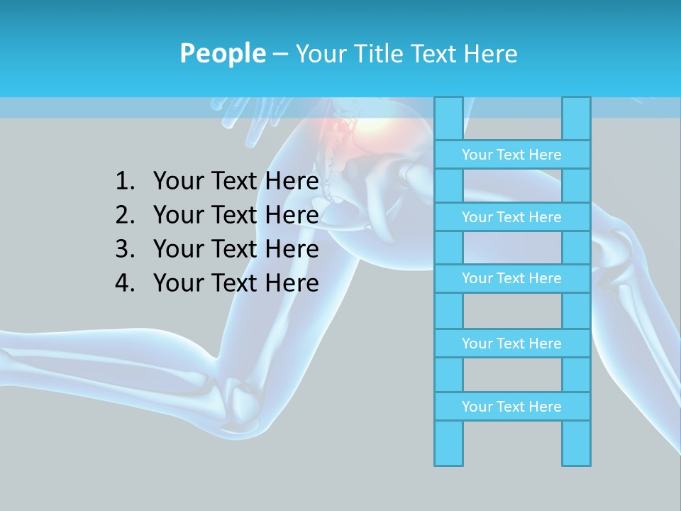 A Skeleton Running With A Red Ball In His Chest PowerPoint Template