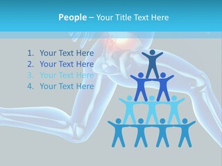 A Skeleton Running With A Red Ball In His Chest PowerPoint Template