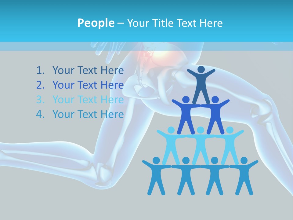 A Skeleton Running With A Red Ball In His Chest PowerPoint Template
