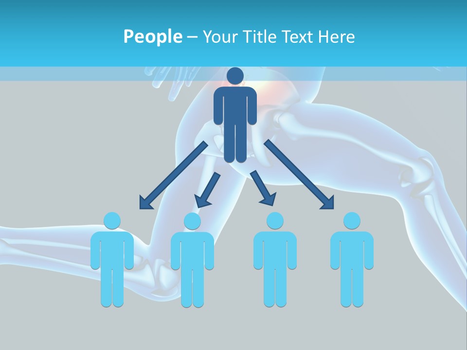 A Skeleton Running With A Red Ball In His Chest PowerPoint Template