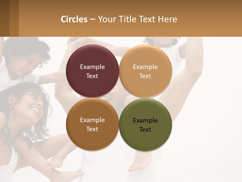 A Group Of People With Arms In The Air PowerPoint Template