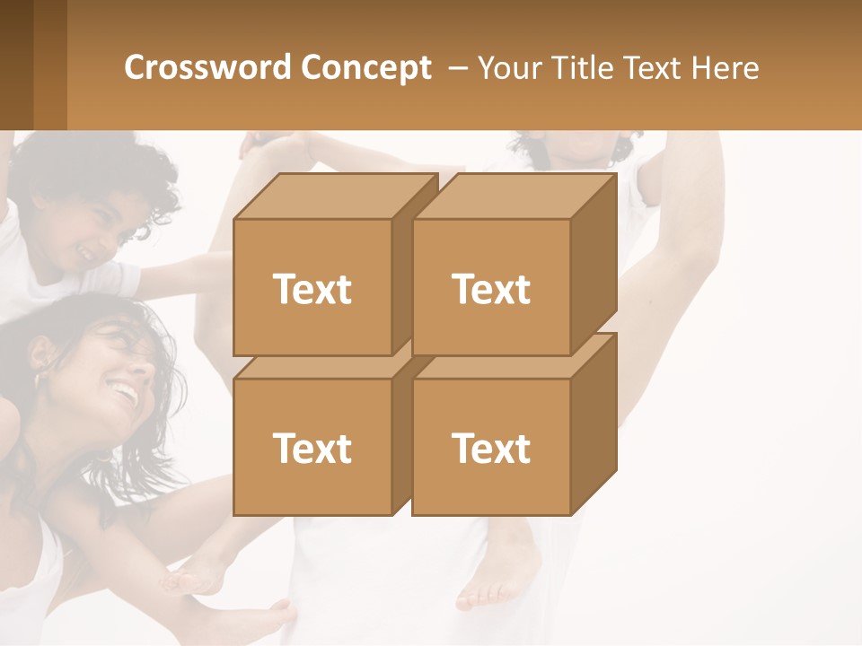 A Group Of People With Arms In The Air PowerPoint Template