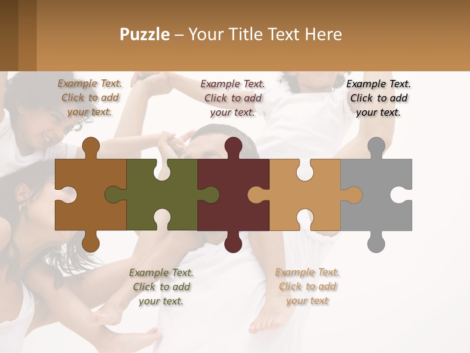 A Group Of People With Arms In The Air PowerPoint Template