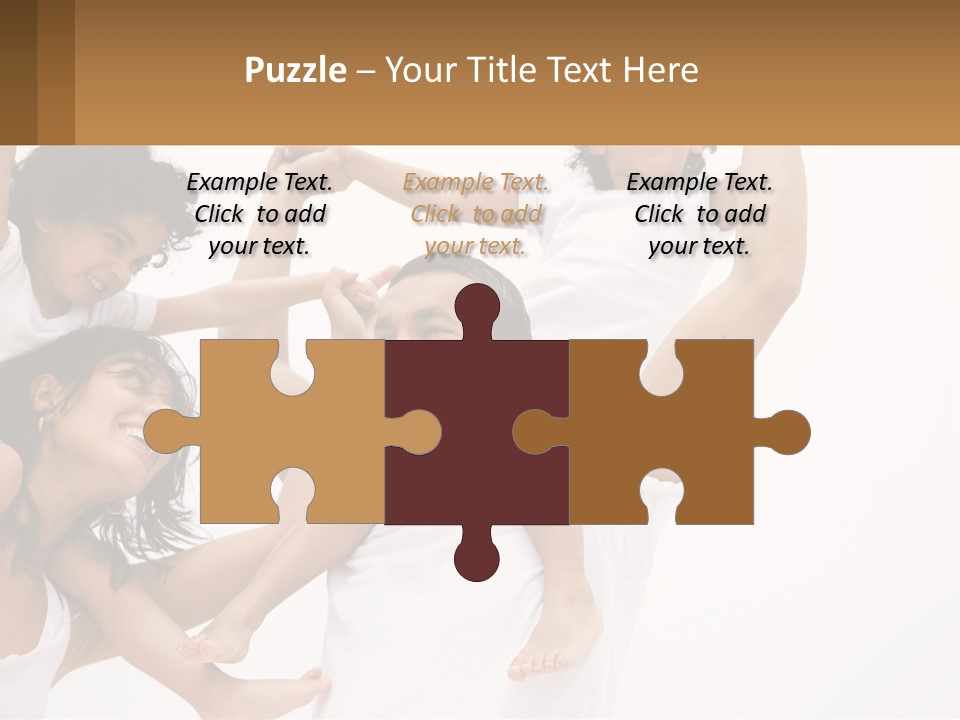 A Group Of People With Arms In The Air PowerPoint Template