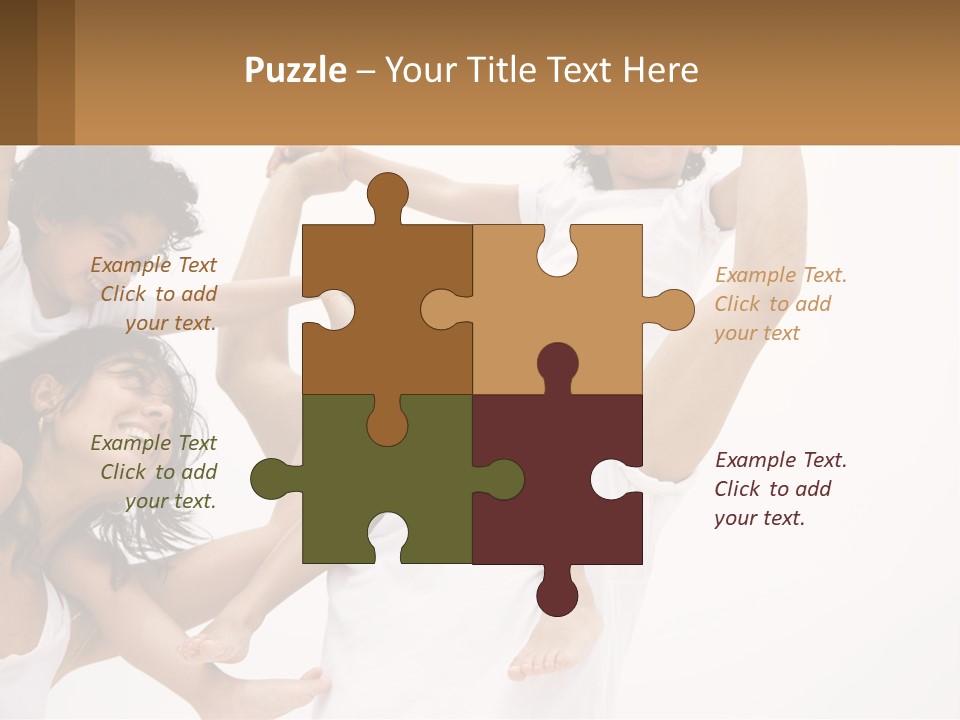 A Group Of People With Arms In The Air PowerPoint Template