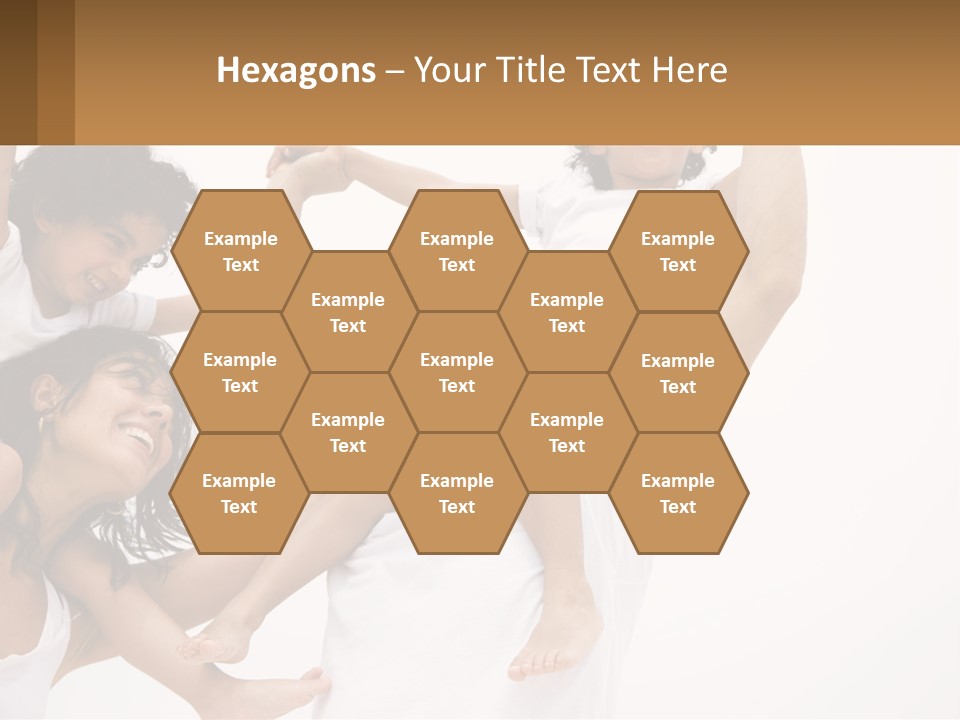 A Group Of People With Arms In The Air PowerPoint Template