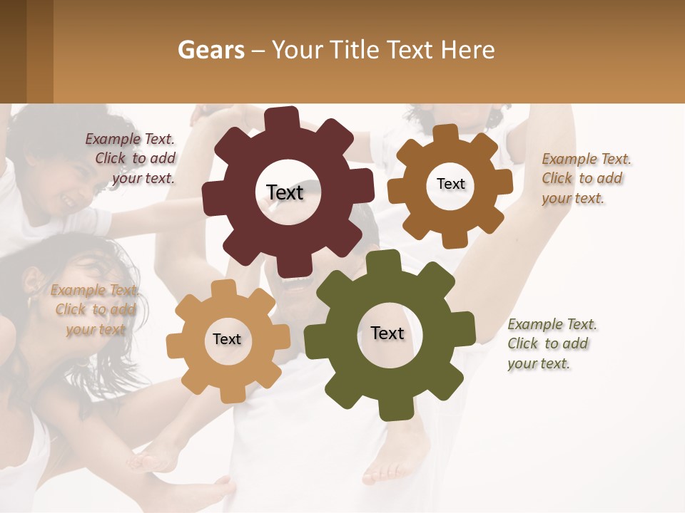 A Group Of People With Arms In The Air PowerPoint Template