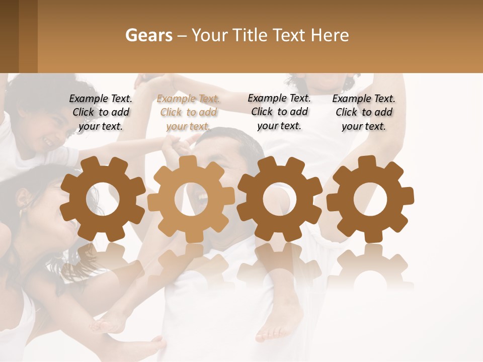 A Group Of People With Arms In The Air PowerPoint Template