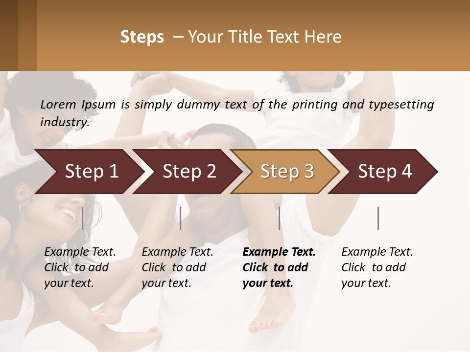 A Group Of People With Arms In The Air PowerPoint Template