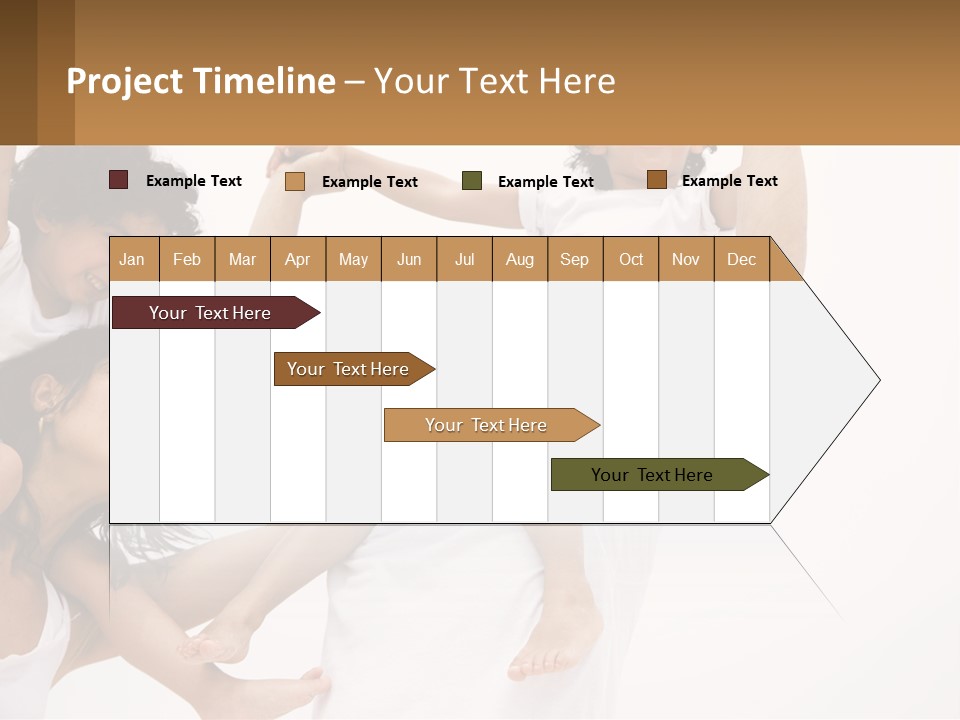 A Group Of People With Arms In The Air PowerPoint Template