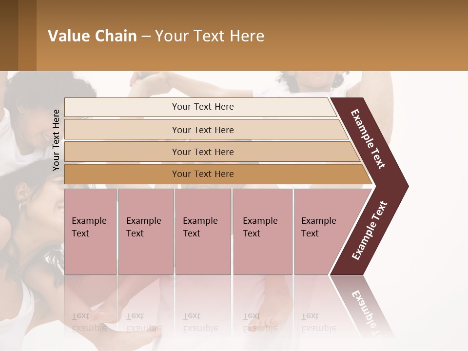 A Group Of People With Arms In The Air PowerPoint Template