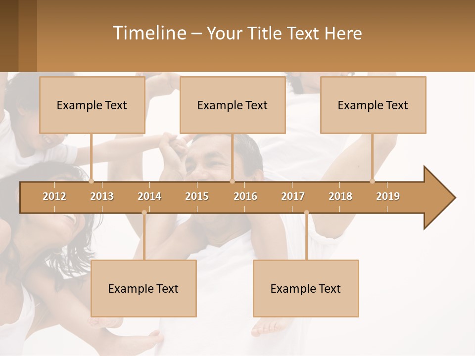 A Group Of People With Arms In The Air PowerPoint Template