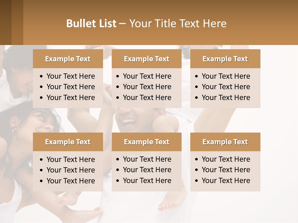 A Group Of People With Arms In The Air PowerPoint Template