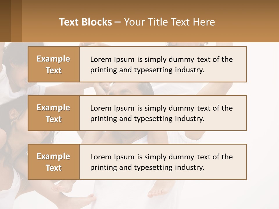 A Group Of People With Arms In The Air PowerPoint Template