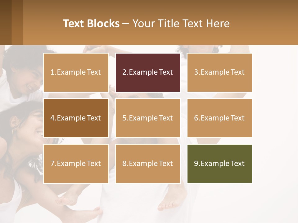 A Group Of People With Arms In The Air PowerPoint Template