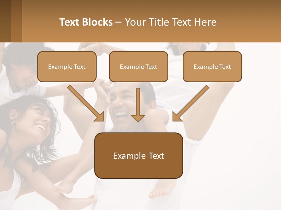 A Group Of People With Arms In The Air PowerPoint Template