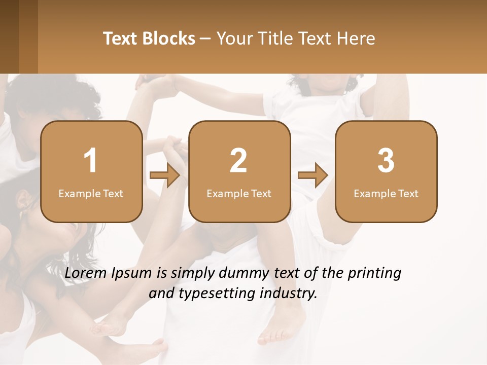 A Group Of People With Arms In The Air PowerPoint Template