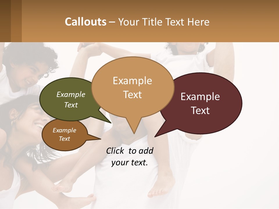 A Group Of People With Arms In The Air PowerPoint Template