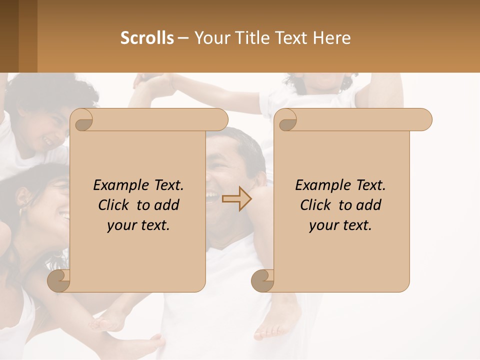 A Group Of People With Arms In The Air PowerPoint Template