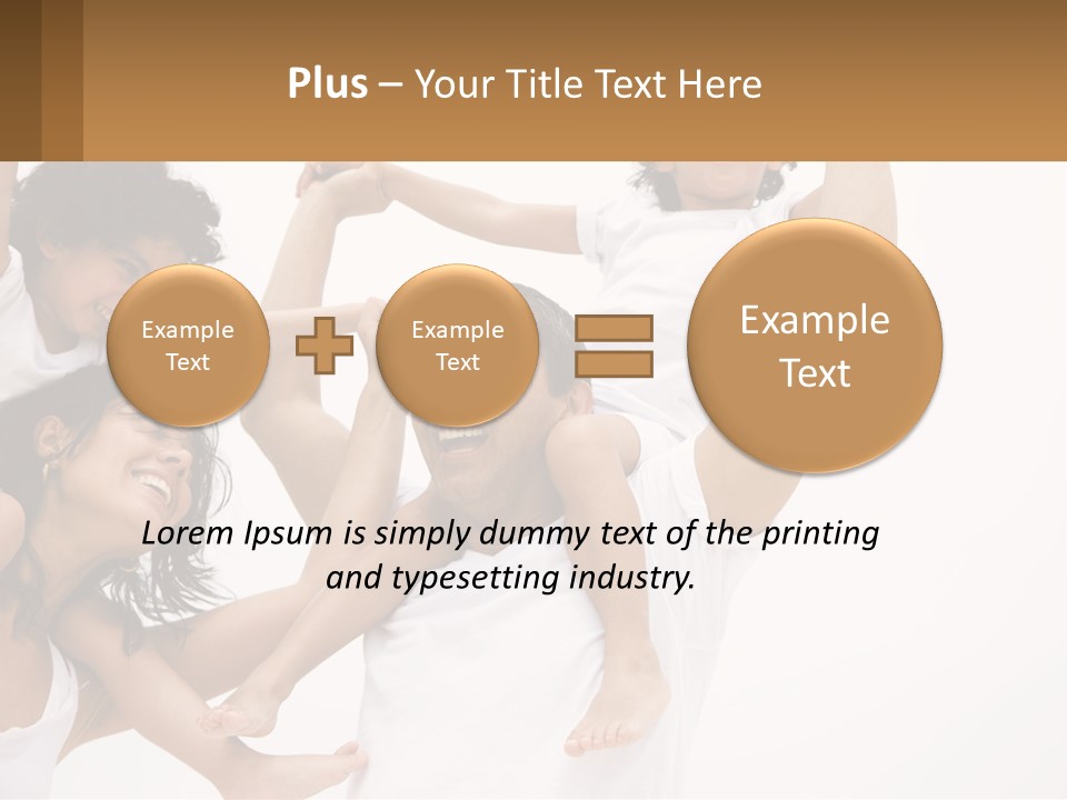 A Group Of People With Arms In The Air PowerPoint Template