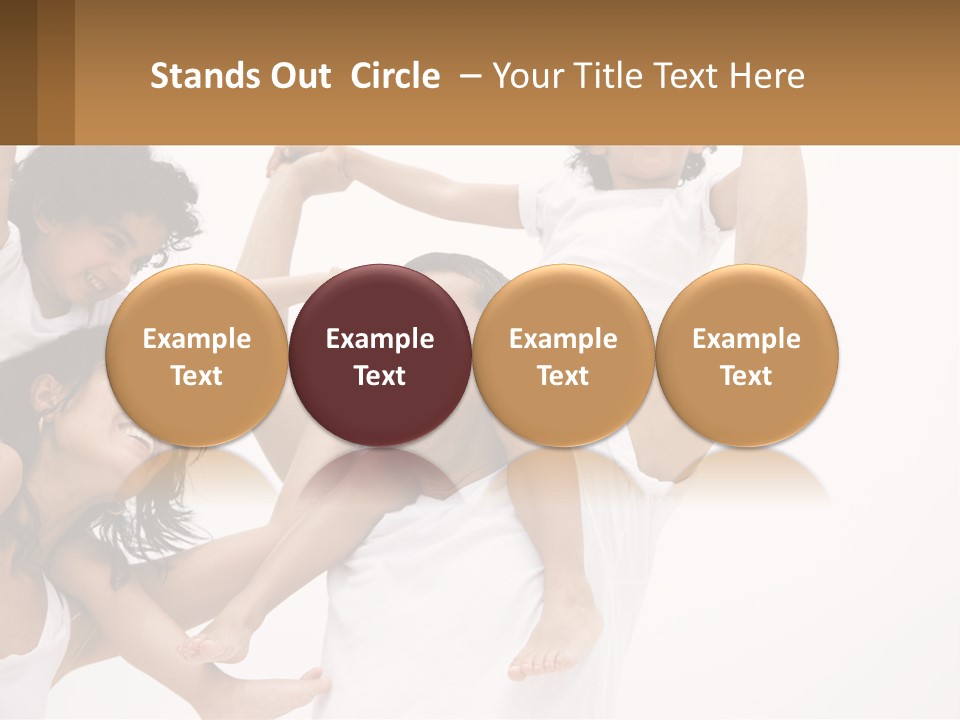 A Group Of People With Arms In The Air PowerPoint Template