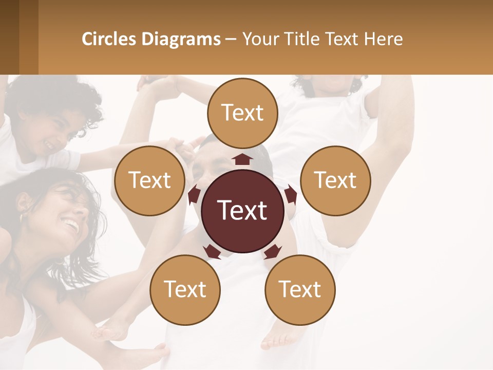 A Group Of People With Arms In The Air PowerPoint Template