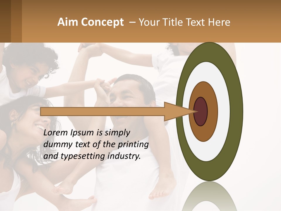 A Group Of People With Arms In The Air PowerPoint Template