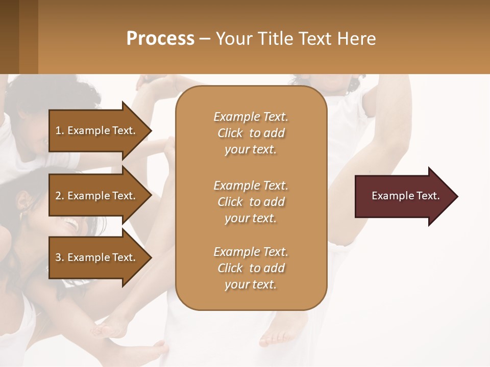 A Group Of People With Arms In The Air PowerPoint Template