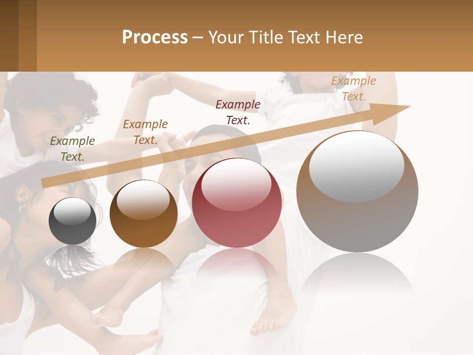 A Group Of People With Arms In The Air PowerPoint Template