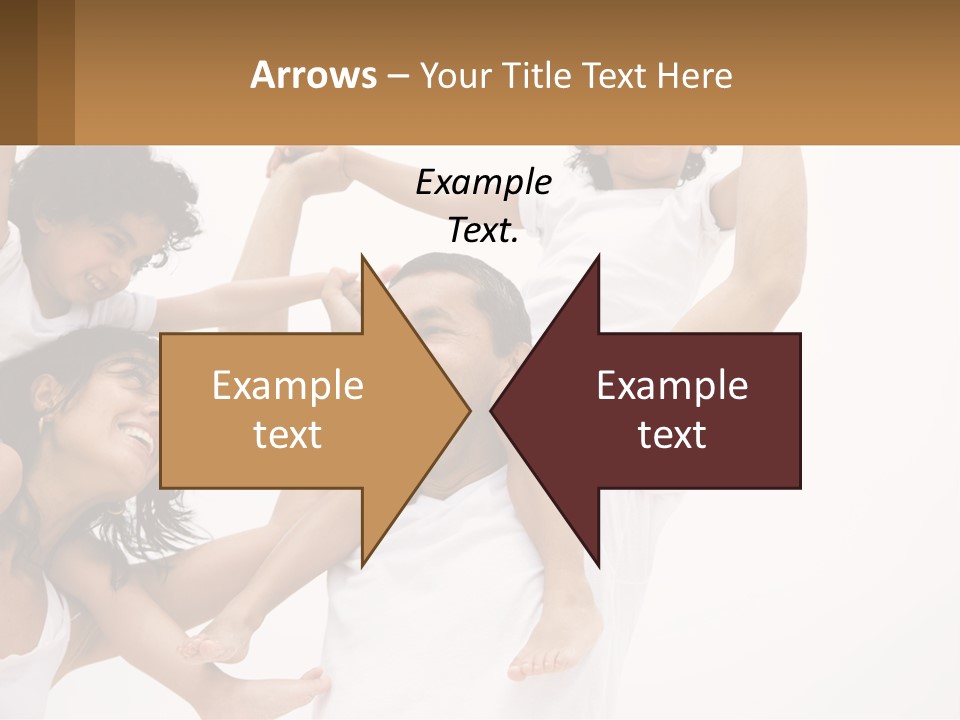 A Group Of People With Arms In The Air PowerPoint Template