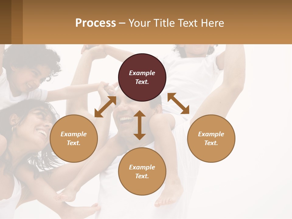 A Group Of People With Arms In The Air PowerPoint Template