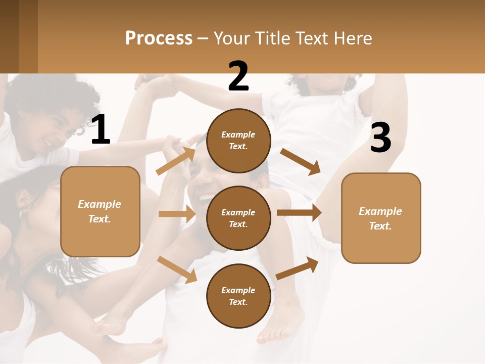 A Group Of People With Arms In The Air PowerPoint Template