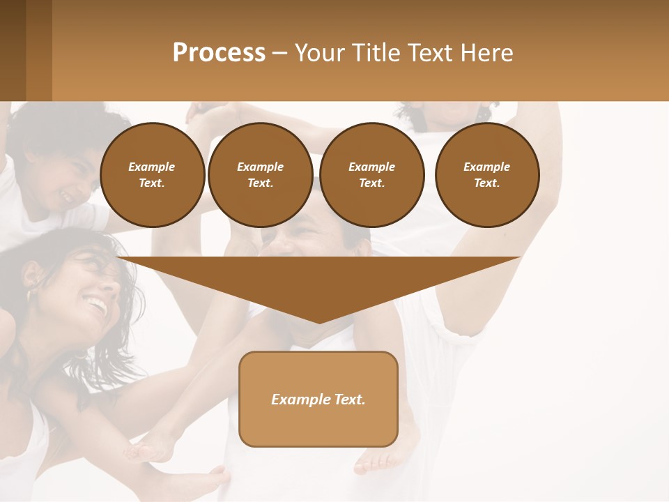 A Group Of People With Arms In The Air PowerPoint Template