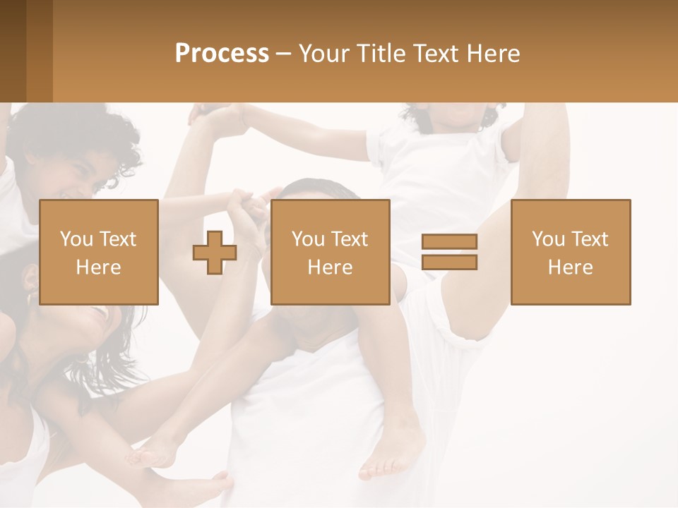 A Group Of People With Arms In The Air PowerPoint Template