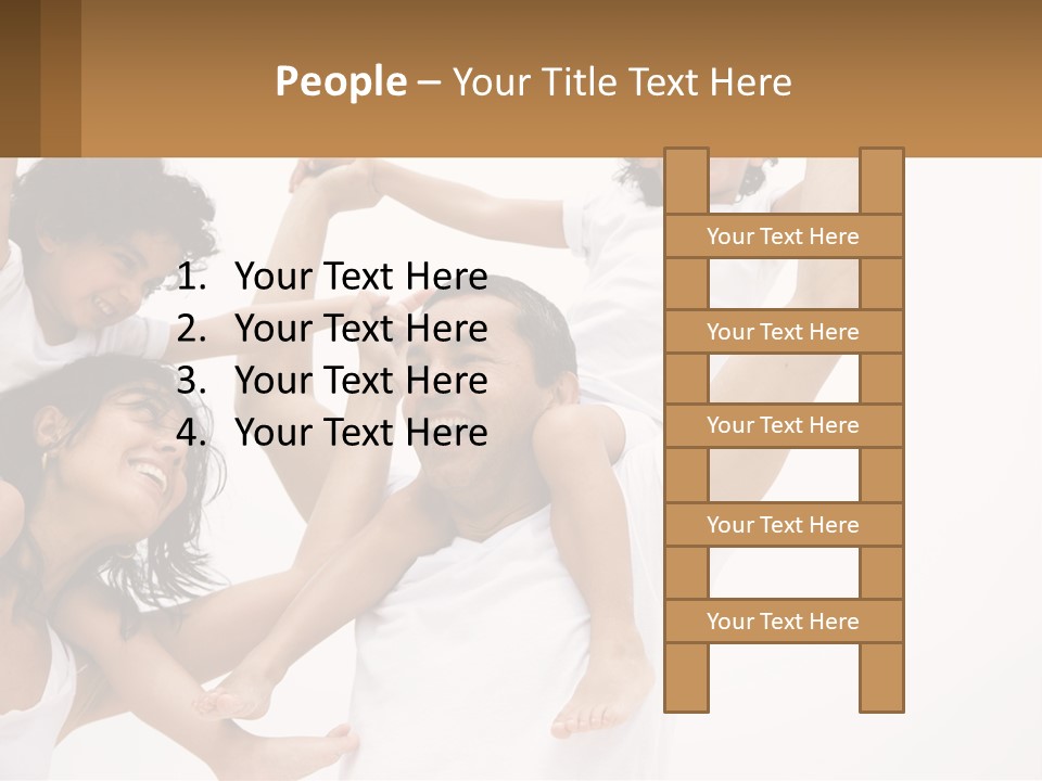 A Group Of People With Arms In The Air PowerPoint Template