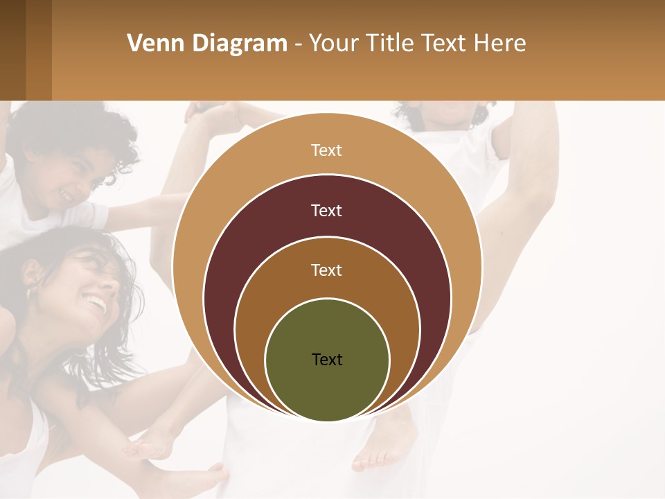 A Group Of People With Arms In The Air PowerPoint Template